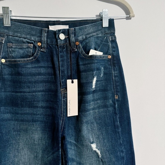 Habitual - Haven Dark Wash High Rise Ankle Straight Jeans - Picture 2 of 5